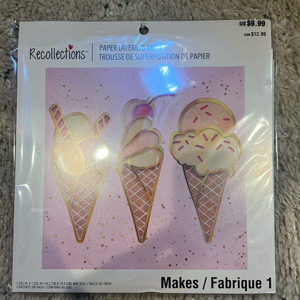 Ice cream paper craft. Pink, girly, and fun.